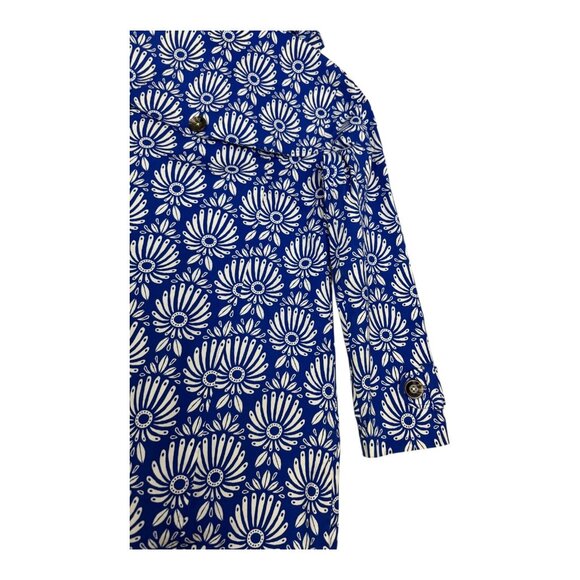 HATLEY Floral Blue Designer Hooded Casual Jacket Coat Womens 12 - Picture 7 of 7